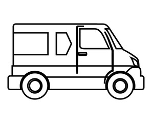 van vehicle isolated icon