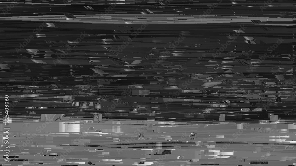 Poster dynamic glich video, bad tv signal of color display, 3d rendering computer generated background