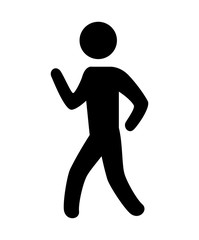 Fototapeta na wymiar human figure silhouette walking