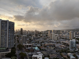 Aerial of Honolulu Cityscape