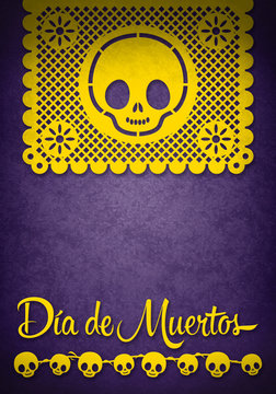 Mexican Day of the Death poster template illustration