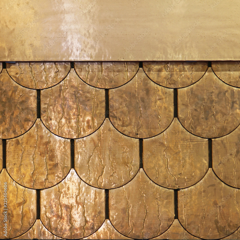 Wall mural Copper Roof Texture