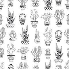 Black and white seamless pattern