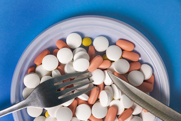 pills on a plate instead of food