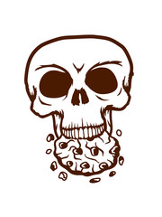 totenkopf schädel tot tod sterben kopf knochen skelett cookie keks schoko lecker hunger naschen essen süßigkeit gebäck clipart dick diät knabbern liebe