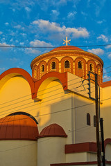 Naklejka premium Asprovalta, Greece - August 10, 2018: Orthodox Church in Asprovalta, Greece