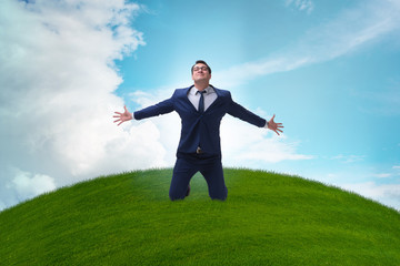 Businessman excited with new business opportunity