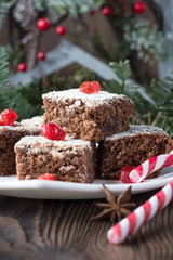 Chocolate christmas brownies