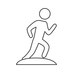 human figure running silhouette