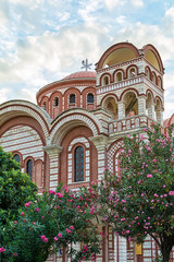 Naklejka premium Asprovalta, Greece - August 10, 2018: Orthodox Church in Asprovalta, Greece
