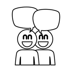 group of people with speech bubbles