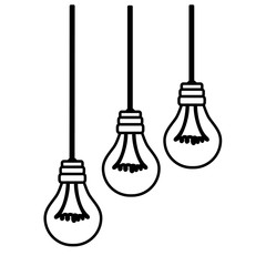 Naklejka premium bulbs lights ideas icons