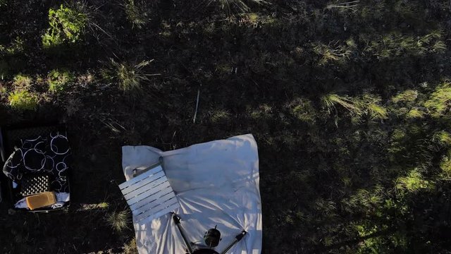 4K drone footage of !0 inch dobsonian refactor telescope