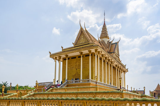 Main temple in the Vipassana Dhura Buddhist Meditation Center in Oudong, Cambodia’s former capital