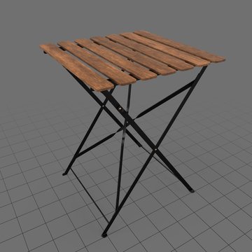 Wood bistro table