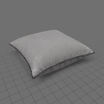 Flat piped edge pillow