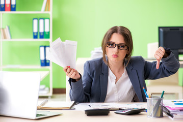 Female financial manager working in the office