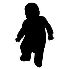  isolated silhouette baby