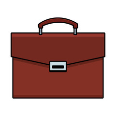Business briefcase isolated