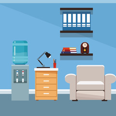 Office interior scenery