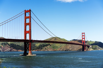 Golden Gate Bridge, San Francisco with bay and city views