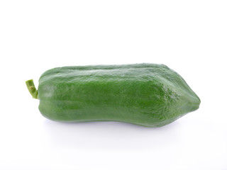 green papaya isolated on white background.