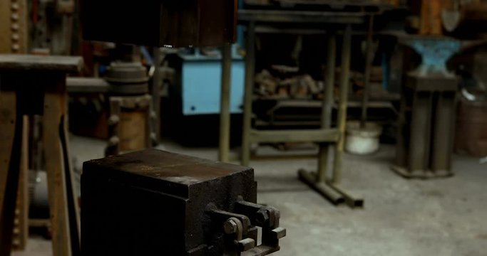 Shaping machine in workshop 4k