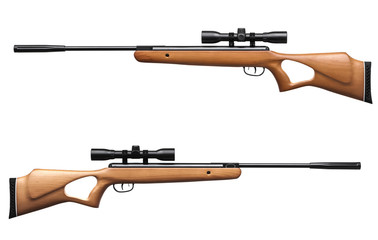 pneumatic rifle isolated on white