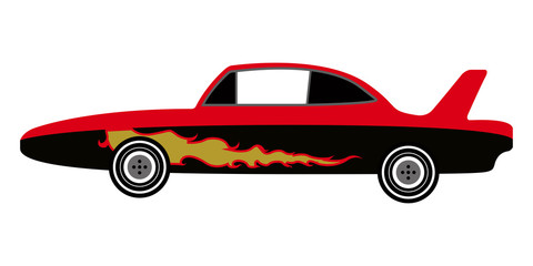 Side view of a racing car. Vector illustration design