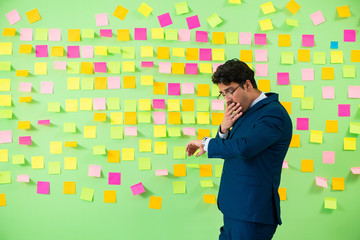 Businessman with many business priorities