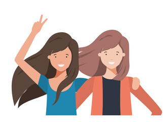 young women avatar character