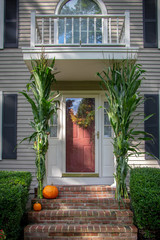 home decorated for the fall, new england