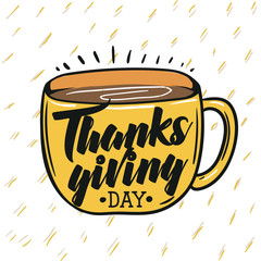 Happy Thanksgiving day typography.
