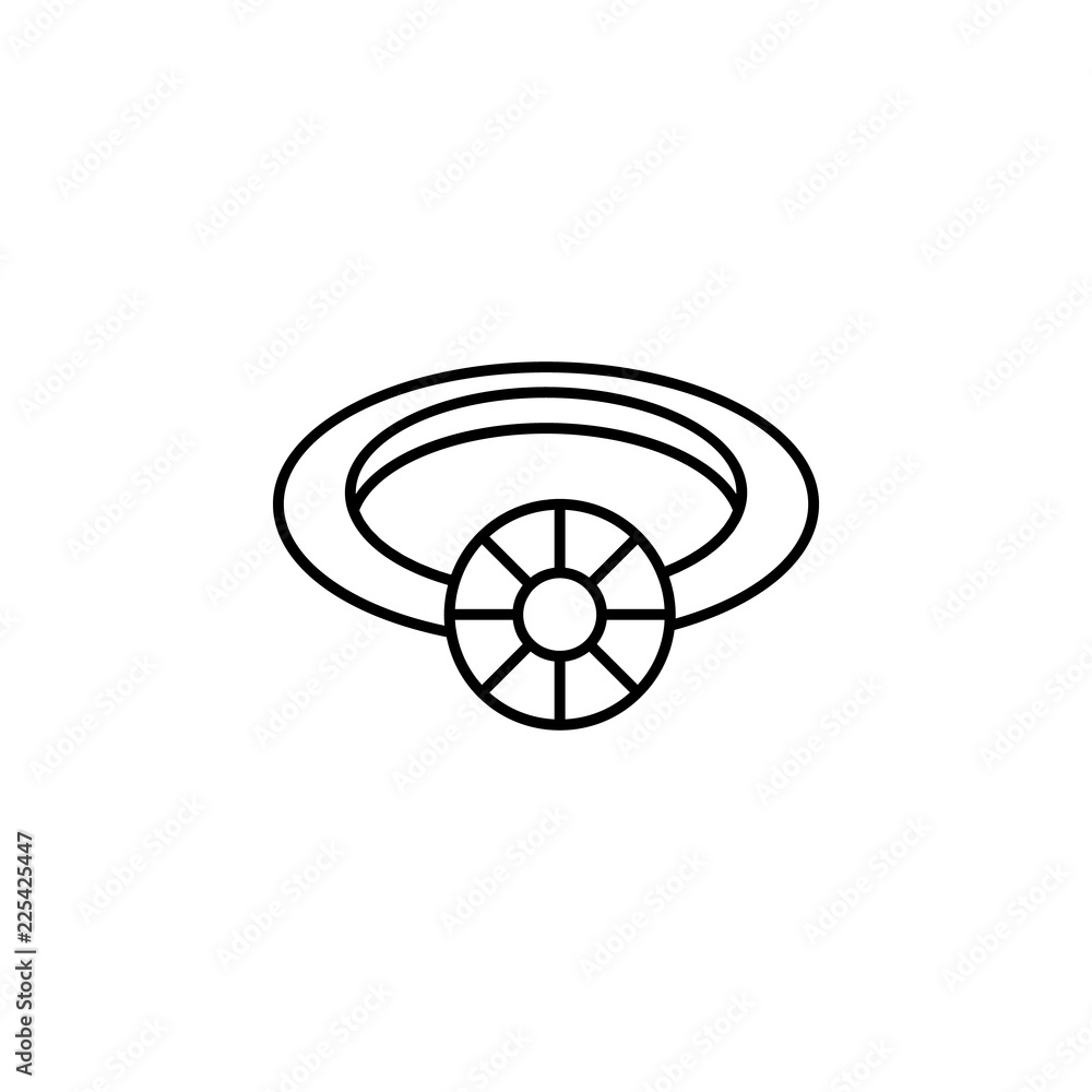 Poster ring icon. element of jewelry for mobile concept and web apps illustration. thin line icon for websi