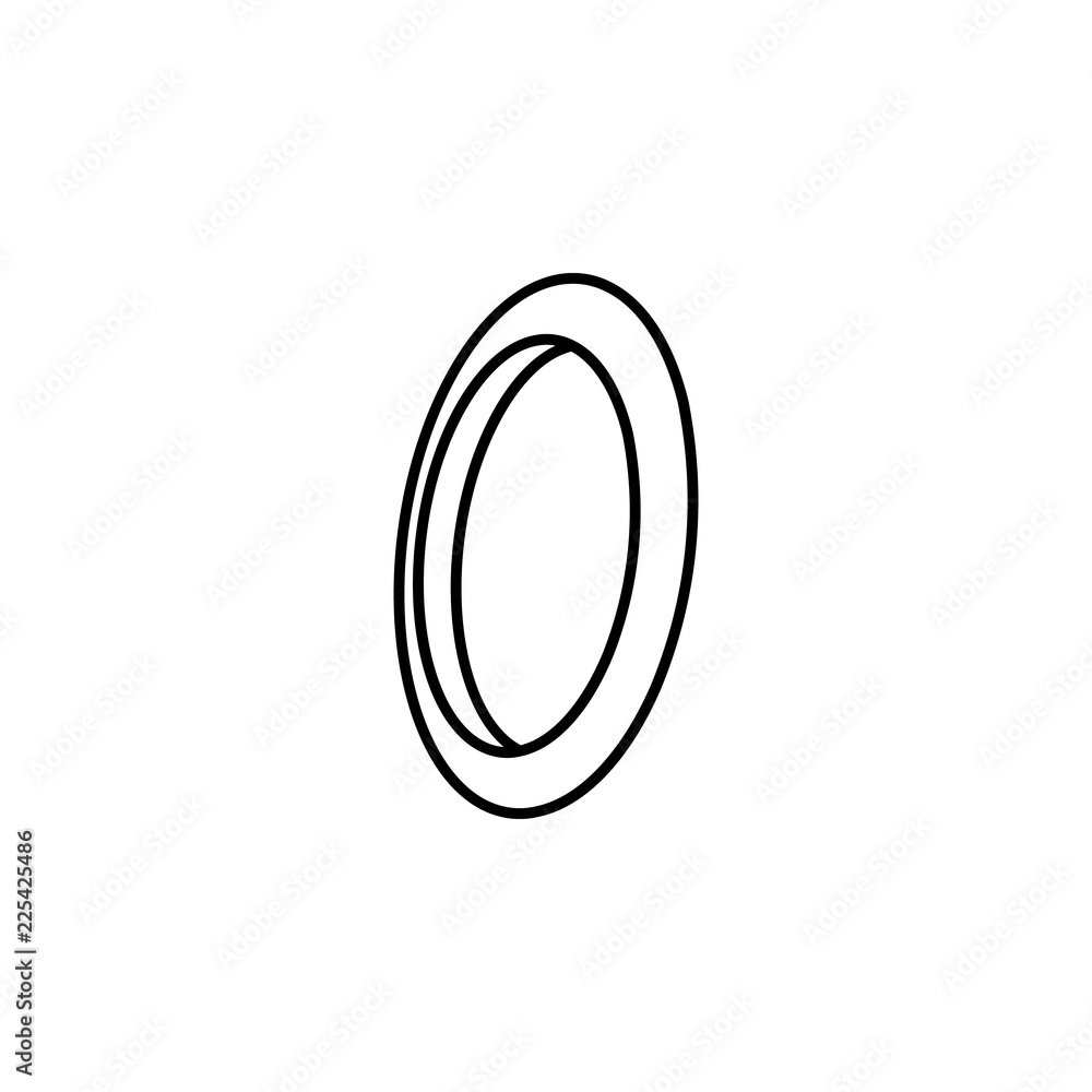 Poster ring icon. element of jewelry for mobile concept and web apps illustration. thin line icon for websi