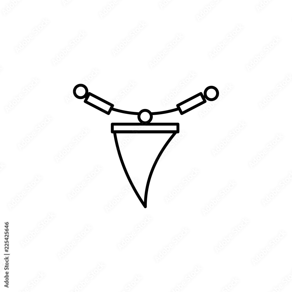 Poster tooth icon. element of jewelry for mobile concept and web apps illustration. thin line icon for webs