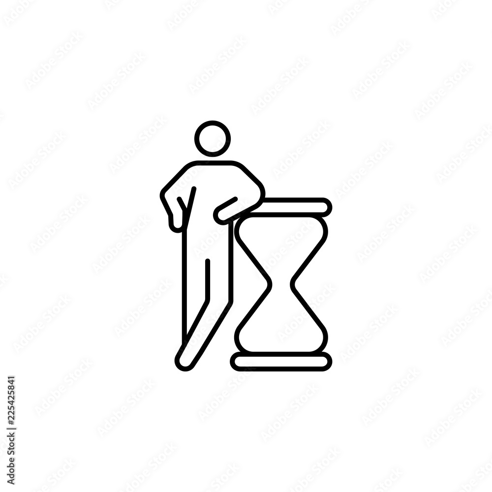 Poster deadline, hourglass icon. element of conceptual figures for mobile concept and web apps illustration