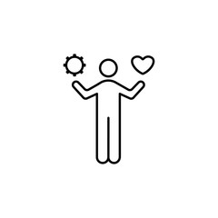 balance business icon. Element of conceptual figures for mobile concept and web apps illustration. Thin line icon for website design and development, app development