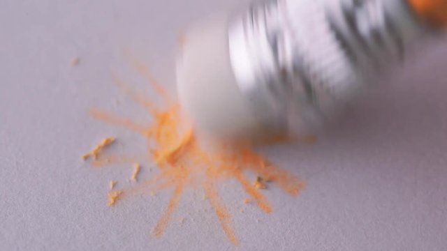 Pencil for writing and eraser. macro photography. close up. object.