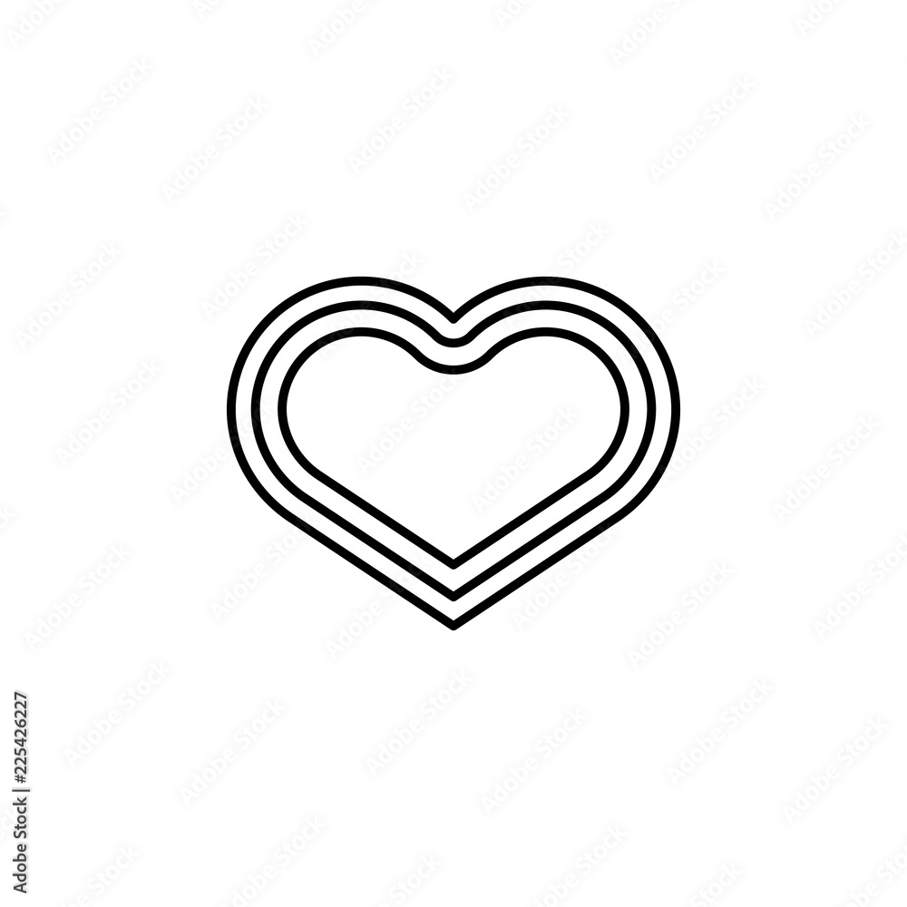 Poster heart icon. element of blood donation for mobile concept and web apps illustration. thin line icon f
