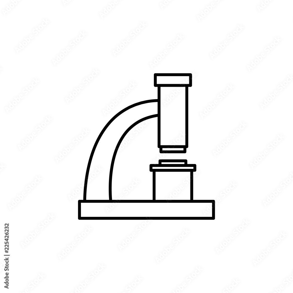 Poster microscope icon. element of blood donation for mobile concept and web apps illustration. thin line i