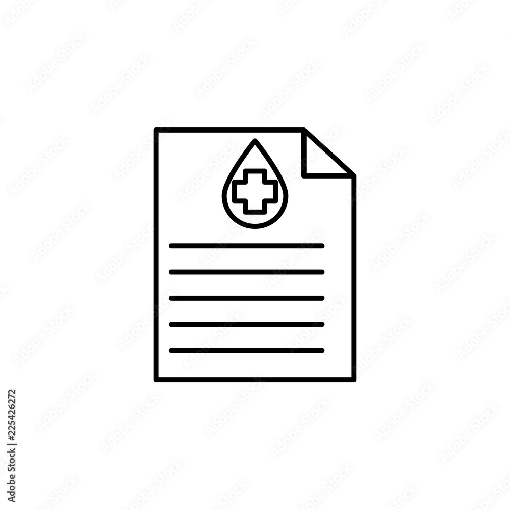 Poster medical sertifical icon. element of blood donation for mobile concept and web apps illustration. thi
