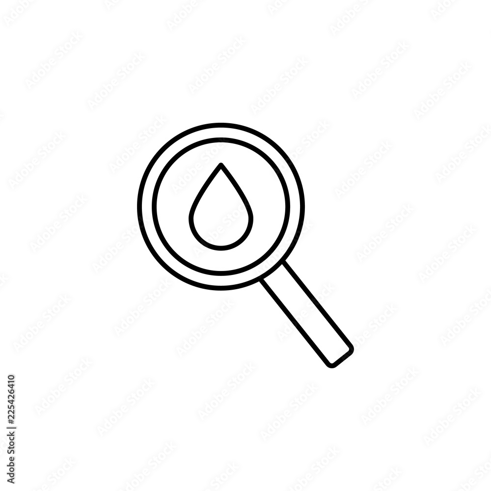 Aufkleber blood analysis icon. element of blood donation for mobile concept and web apps illustration. thin li
