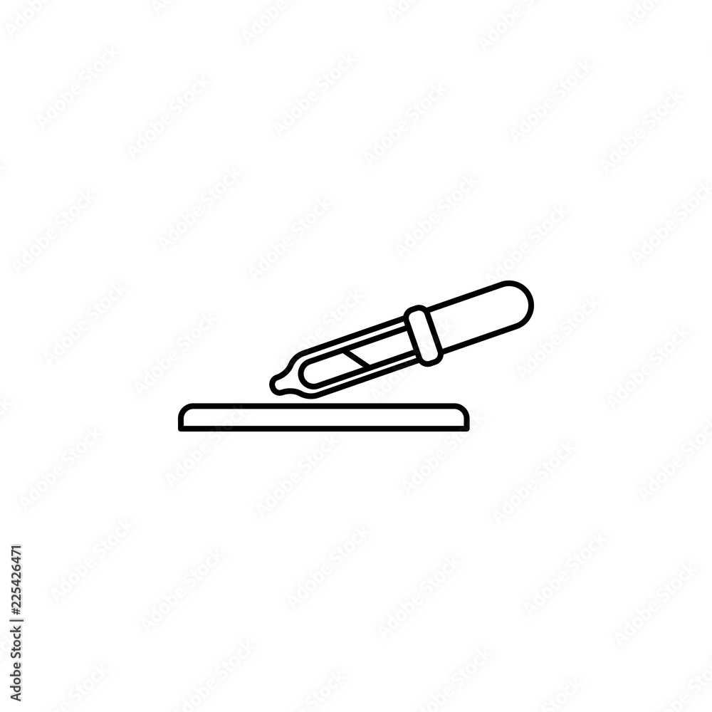 Poster pipette icon. element of blood donation for mobile concept and web apps illustration. thin line icon