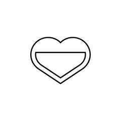 Fototapeta premium heart icon. Element of blood donation for mobile concept and web apps illustration. Thin line icon for website design and development, app development