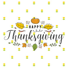 Happy Thanksgiving day typography.