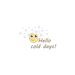 emoji snow text colored icon. Element of colored winter hand drawn icon for mobile concept and web apps. Detailed emoji snow text icon can be used for web and mobile