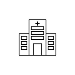 building, clinic, hospital icon. Element of hospital building for mobile concept and web apps illustration. Thin line icon for website design and development, app development