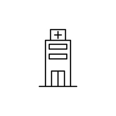 building, clinic, hospital icon. Element of hospital building for mobile concept and web apps illustration. Thin line icon for website design and development, app development