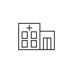 building, clinic, hospital icon. Element of hospital building for mobile concept and web apps illustration. Thin line icon for website design and development, app development